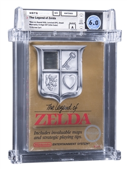 1987 NES(USA) "The Legend of Zelda" (Water Damage) Sealed Video Game - WATA 6.0/A